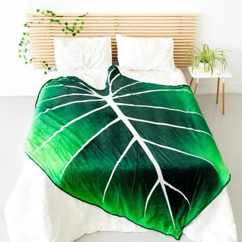Coperta A Foglia Morbida Per Copriletto Philodendron Gloriosum Coperta Da Letto Calda Cuscino Per Pisolino Da Ufficio Copriletti Tiro Decorazioni Per 