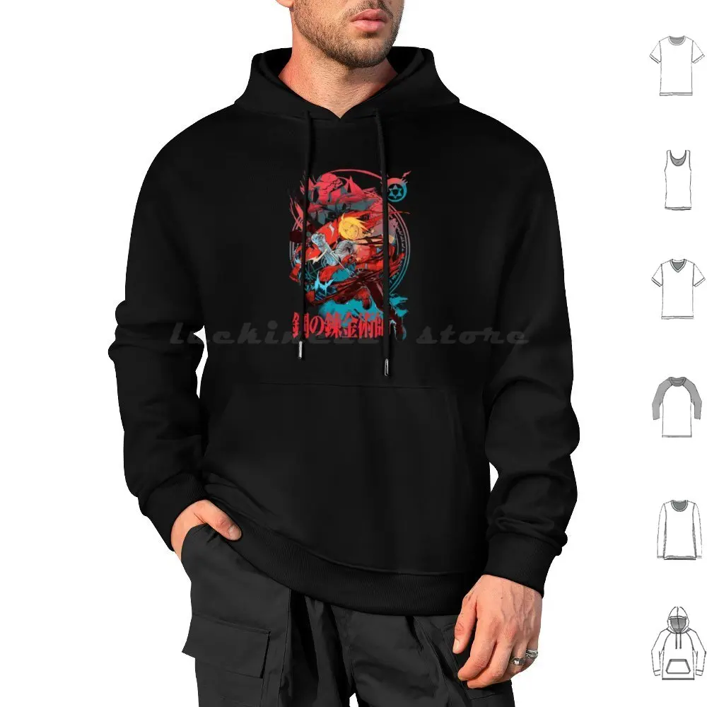Fullmetal Felpa Con Cappuccio In Cotone Manica Lunga Anime Alchemist Manga Fullmetal Alchemist Fullmetal Full Metal Alchemist