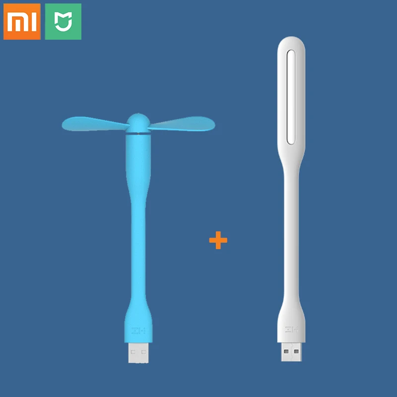 Adattatore Portatile Originale Xiaomi Mi Usb Fan Zmi Led Usb Light Lamp Versione Migliorata Per Laptop Notebook Pc Power Bank