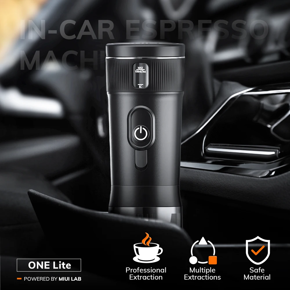 Miui Macchina Da Caffè Portatile Miui Piccola Macchina Per Caffè Espresso Dc12V Macchina Da Caffè Da Viaggio Per Auto All'Aperto Campeggio Backpacker 