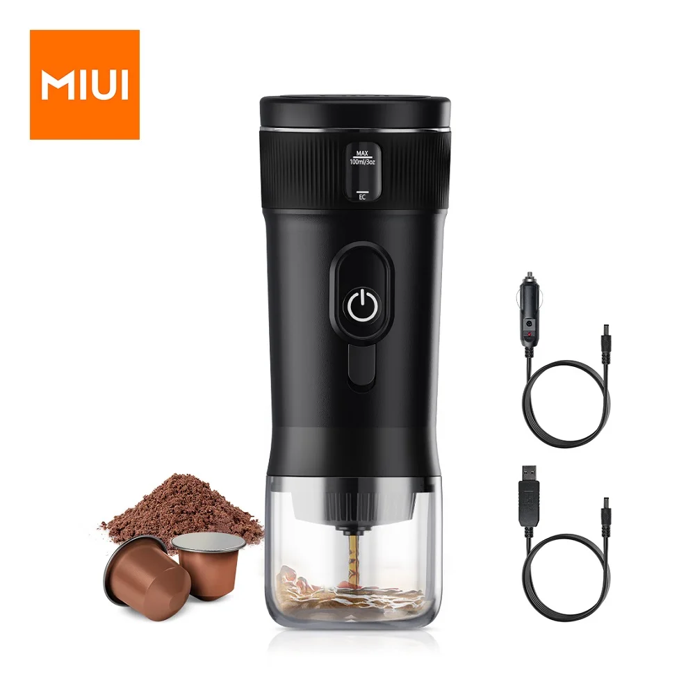 Macchina Da Caffè Portatile Miui Piccola Macchina Per Caffè Espresso Dc12V Macchina Da Caffè Da Viaggio Per Auto All'Aperto Campeggio Backpacker Legge