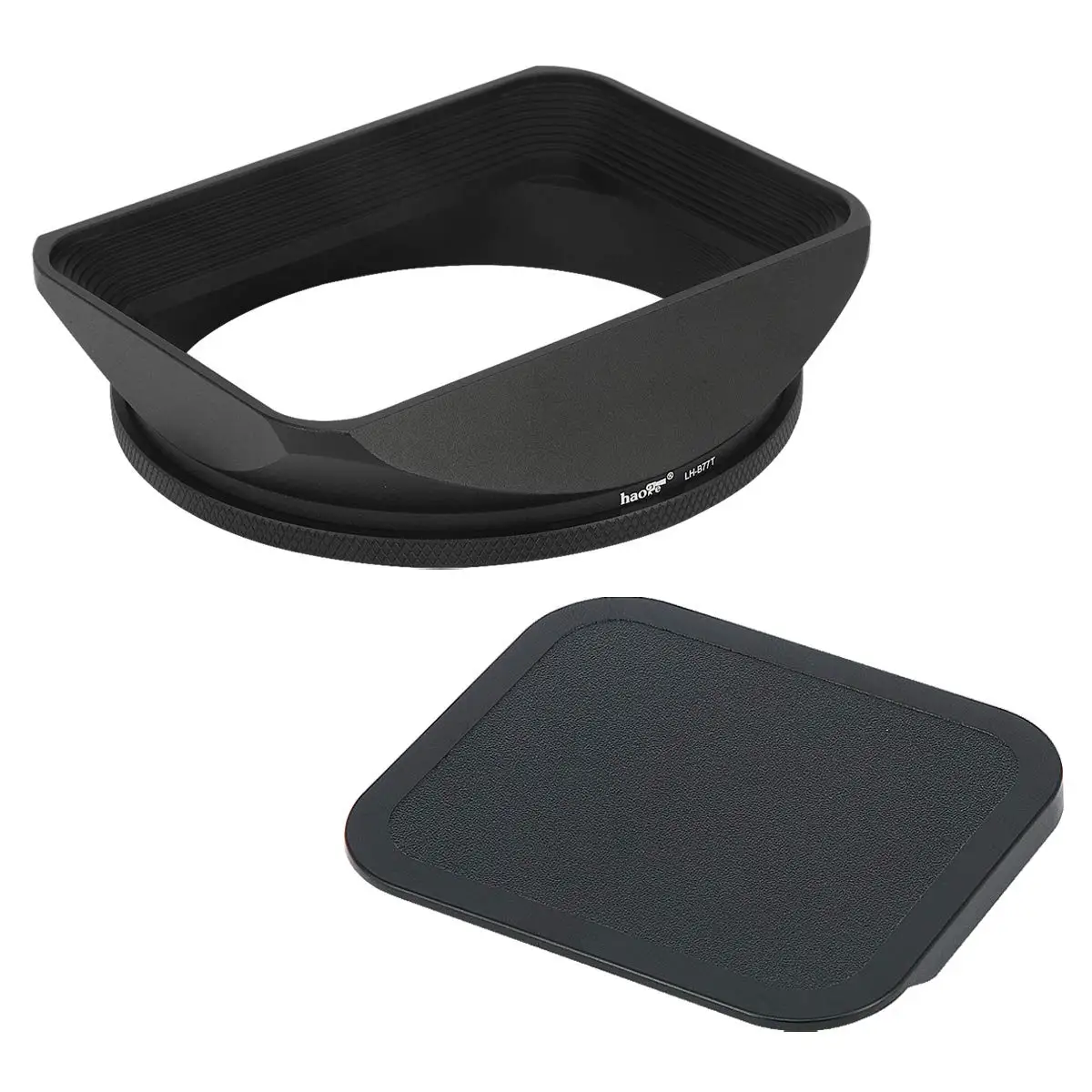 Universale 77 Millimetri Di Alluminio Di Cnc Quadrato Di Metallo A Vite Mount Lens Hood Con La Protezione Per Canon Nikon Sony Fuji Leica Voigtlander 