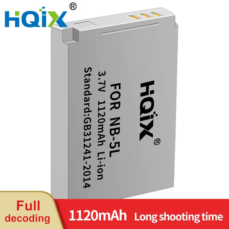 Hqix Per Canon Ixus 90 960 970 980 990 920 900 È Ixy Digital 800 810 820 830 900 910 95 Fotocamera Nb-5L Caricabatteria