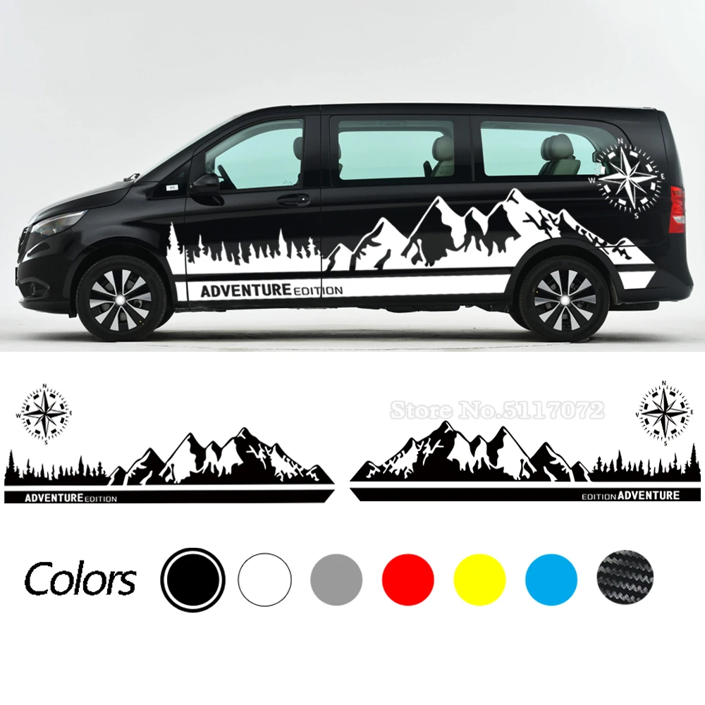 Per Mercedes Benz Classe V Vito Viano W447 W639 W638 Adesivi Per Auto Camper Van Camper Grafica Decalcomanie In Vinile Accessori Tuning