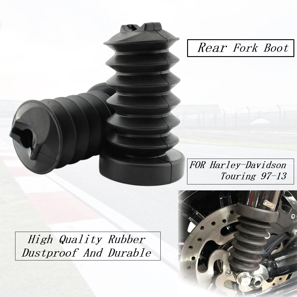 Per Harley Touring Flhr/C Flht Fltru Flhx Fltrx Moto Forcella Posteriore Boot Copertura Protettiva In Gomma Harley Touring