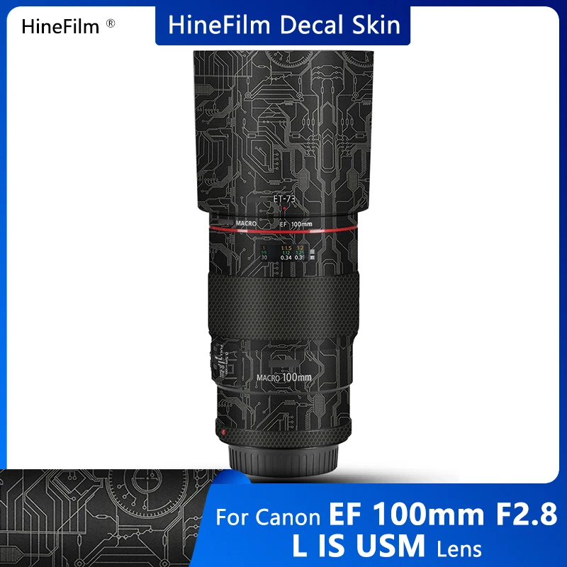 Per Canon Ef100 F2.8 Lens Decal Skin 100 F2.8 Anti Scratch Wrap Cover Per Canon Ef 100Mm F/2.8L Is Usm Macro Lens Sticker Film