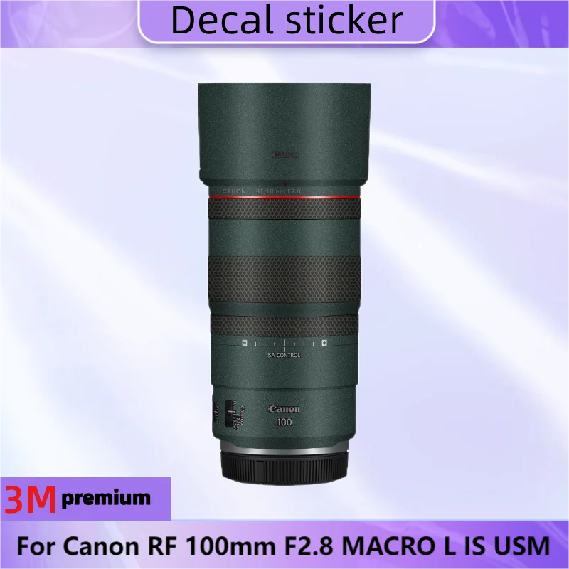 Per Canon Rf 100Mm F2.8 Macro L Is Usm Lens Sticker Pellicola Protettiva Per Decalcomanie Per La Pelle Cappotto Protettivo Antigraffio Rf100 100 2.8