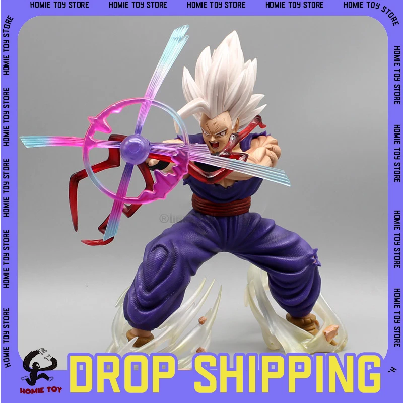 Dragon Ball Figure Gohan Anime Figurine Son Gohan 25Cm Action Figure Magic Guan Light Kill Cannon Collection Modello Bambola Giocattolo Regalo