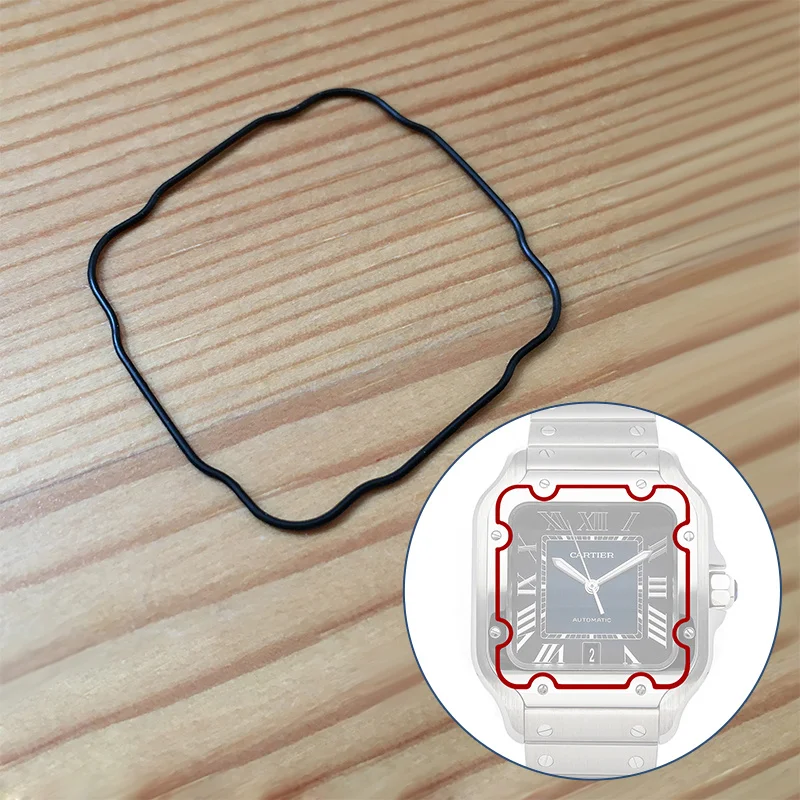 Anello Rondella Impermeabile In Gomma Per Orologio Automatico Santos De Cartier 4072/ Wssa0030