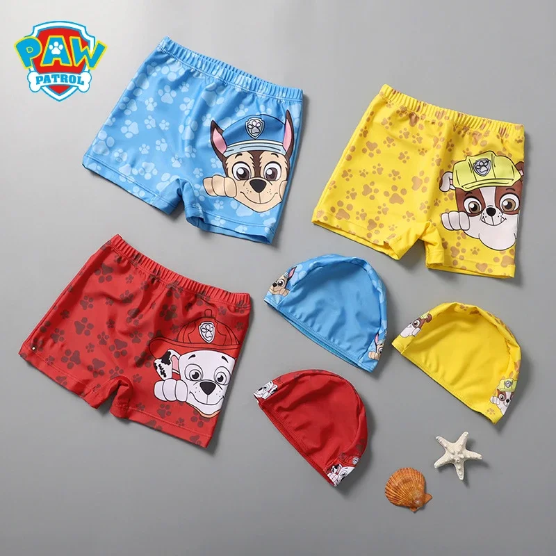 Zampa Di Pattuglia Costume Da Bagno Mutande Stampate Per Bambini Cappello Anime Figure Chase Rocky Marshall Underwear Kawaii Kids Boy Birthday Gift