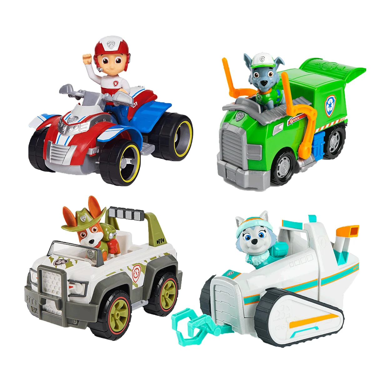 Genuino Paw Patrol Giocattoli Veicolo Ryder Tracker Skye Everest Tracker Anime Action Figure Doll Pvc Patrulla Modello Anime Regalo Per Bambini