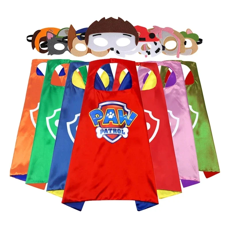New Paw Patrol Mask Mantello Cape Cosplay Toy Kid Birthday Party Decoration Supplies Cartoon Dog Marshall Chase Gift Regalo Di Halloween