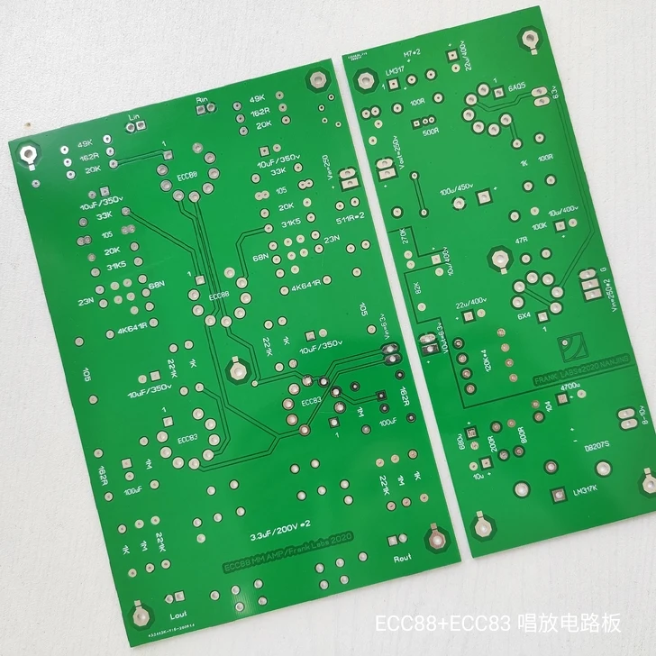 Fai Da Te D.Klimo Merlin Ecc88 + Ecc83 Tubo Mm Phono Amplificatore Scheda Pcb Nuda + Scheda Psu.