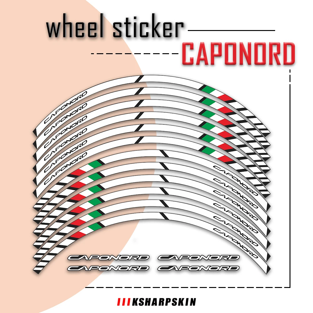 Adesivi Per Ruote Moto Reflective Motor Bike Rim Decal Decoration Custom Inner Rim Declas Per Aprilia Caponord 1200 1000