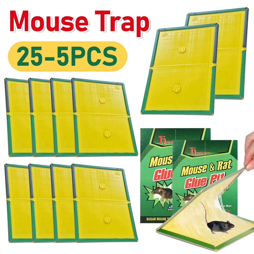 25-1 Pz Mouse Board Sticky Mouse Trap Topi Colla Board Non Tossico Pest Reject Mouse Rat Killer Roditore Trappole Per Topi Forniture Da Giardino