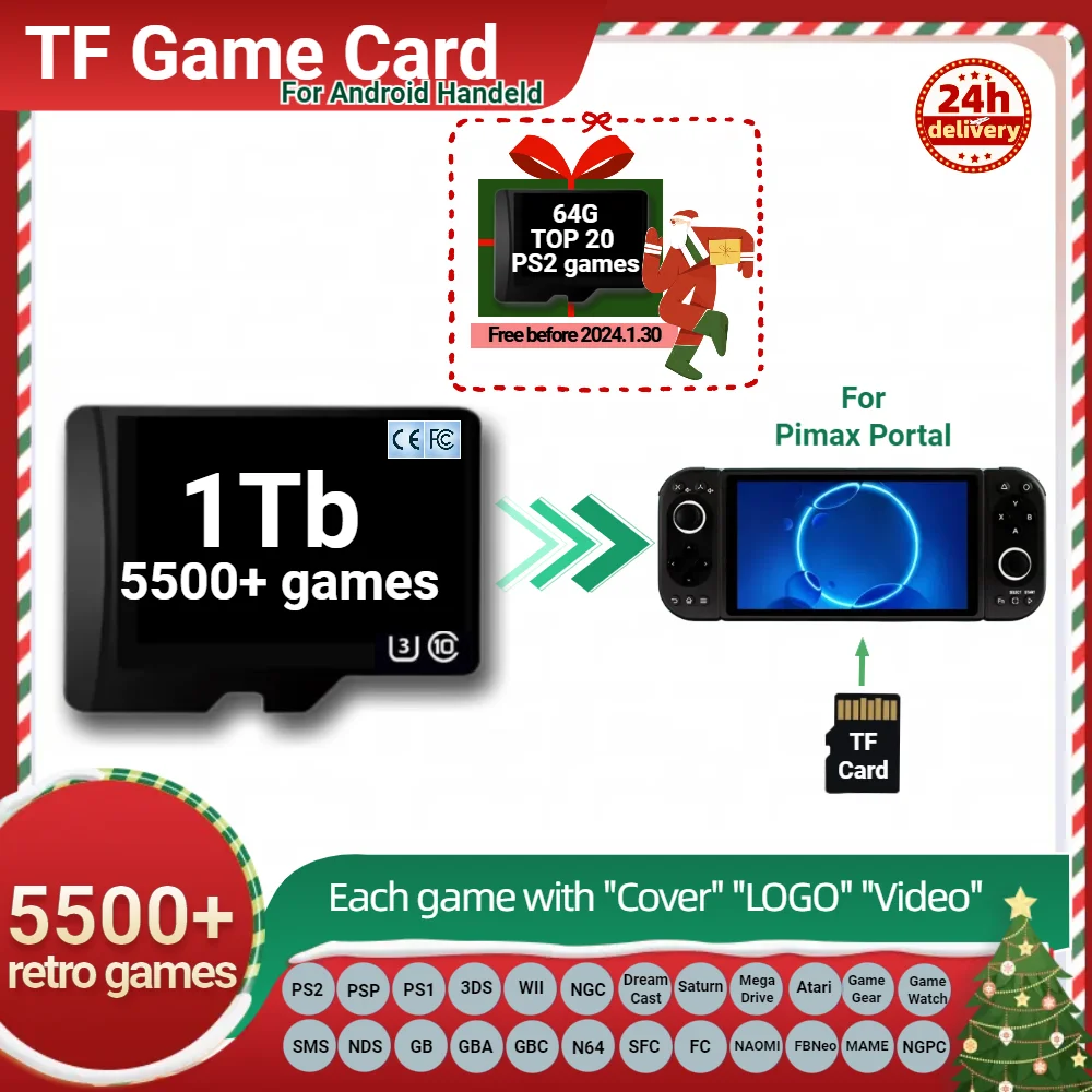 Tf Card Per Pimax Portal Lite Qled Memory Popolare Classic Retro Game Ps2 Psp 3Ds Console Portatile Android Palmare 1T 512G