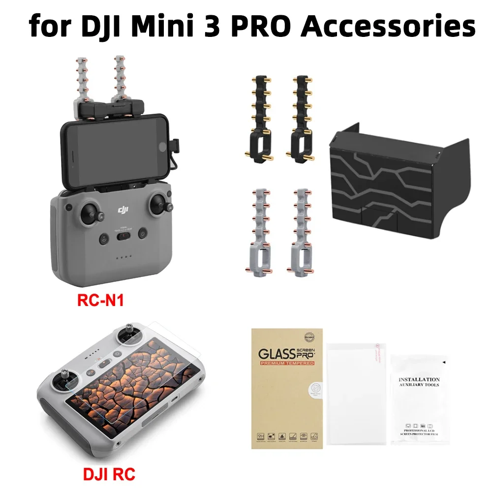 Antenna Yagi Da 5.8Ghz Per Dji Mini 3/Mini 3 Pro Drone Signal Booster Amplifie Glass Film Sun Hood Per Dji Rc/Rc-N1 Accessorio