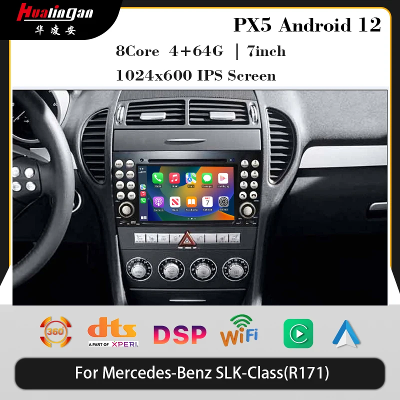 Autoradio Android Per Mercedes Benz Slk Classe R171 Slk200 Slk280 Slk300 Touch Screen Carplay Multimedia Navigazione Gps Wifi