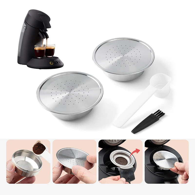 Per Philips Senseo Hd7801 Macchina Da Caffè A Capsule Riutilizzabile Eco-Friendly Ricaricabile Espresso Coffee Pod Crema Filter Acciaio Inossidabile