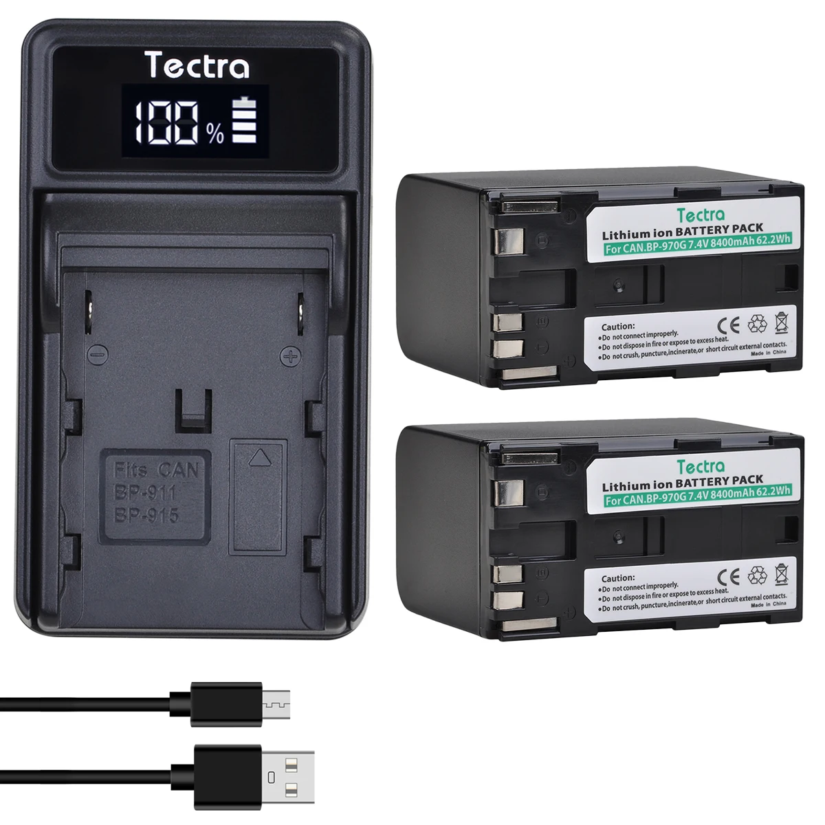 Batteria 8400Mah Bp-970G Bp-975 E Caricabatteria Bp970G Per Canon Eos C100,Eos C100 Mark Ii,Eos C300,Eos C300 Pl,Gl2,Xf100