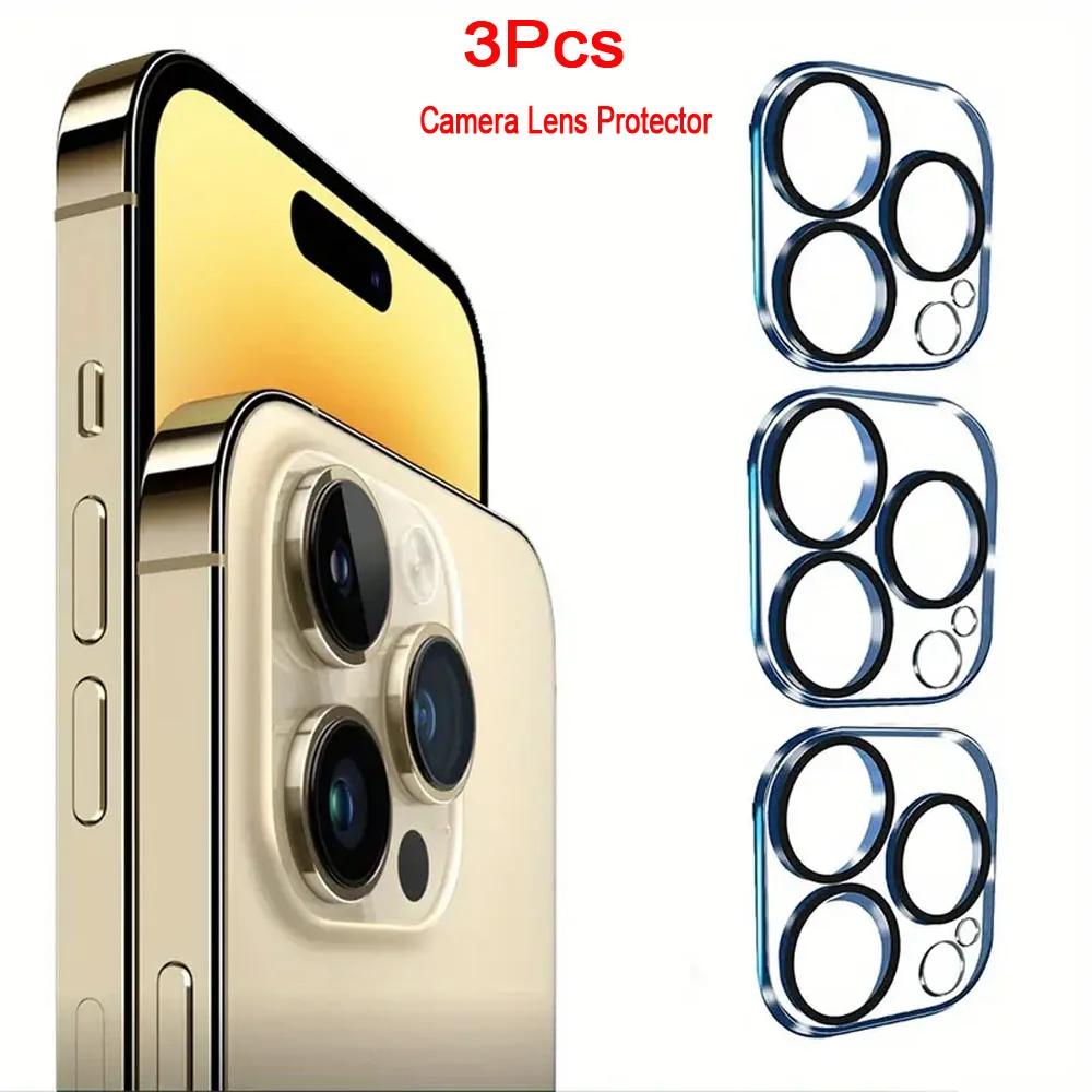 3Pcs Hd Back Camera Protezioni In Vetro Per Iphone 13 11 12 14 Pro Max Lens Vetro Protettivo Su Iphone 14 13 15 Pro Max Camera Film