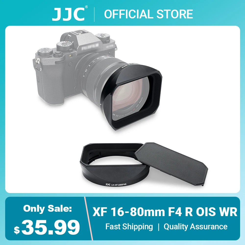 Jjc Xf 16-80Mm F4 Paraluce Quadrato Compatibile Con Fujifilm Xf 16-80Mm F/4 R Obiettivo Ois Wr Per Xt5 Xt4 Xt3 Xh2 Xh2S Xt30Ii Xt30