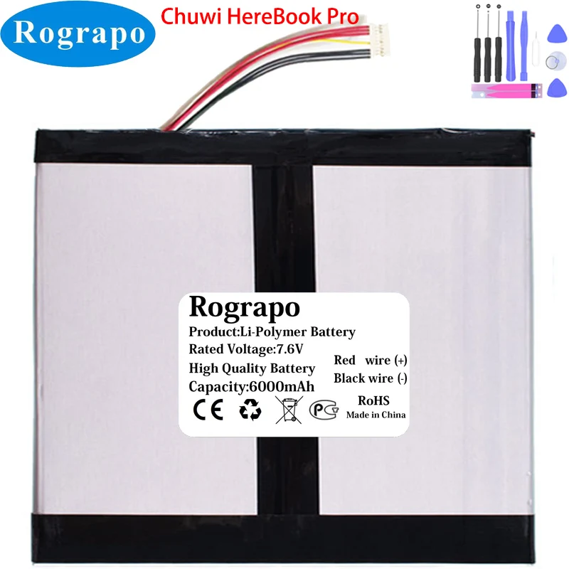 Nuova Batteria Per Tablet Pc Portatile Chuwi Herobook Pro 2969 G5 Da 7.6V 6000Mah