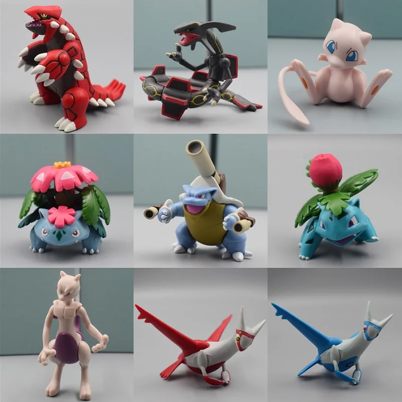Pokemon Action Figures Mewtwo Charizard Groudon Doll Toys Blastoise Venusaur Anime Figures Pvc Model Toys For Kid Regalo Di Natale