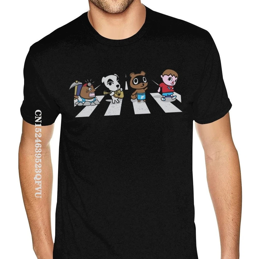 Animals Crossing Tee Shirts Mens Basic Style Gothic Style Anime Tshirt O Neck T Shirt Homme 1980S Vintage Tee Shirt