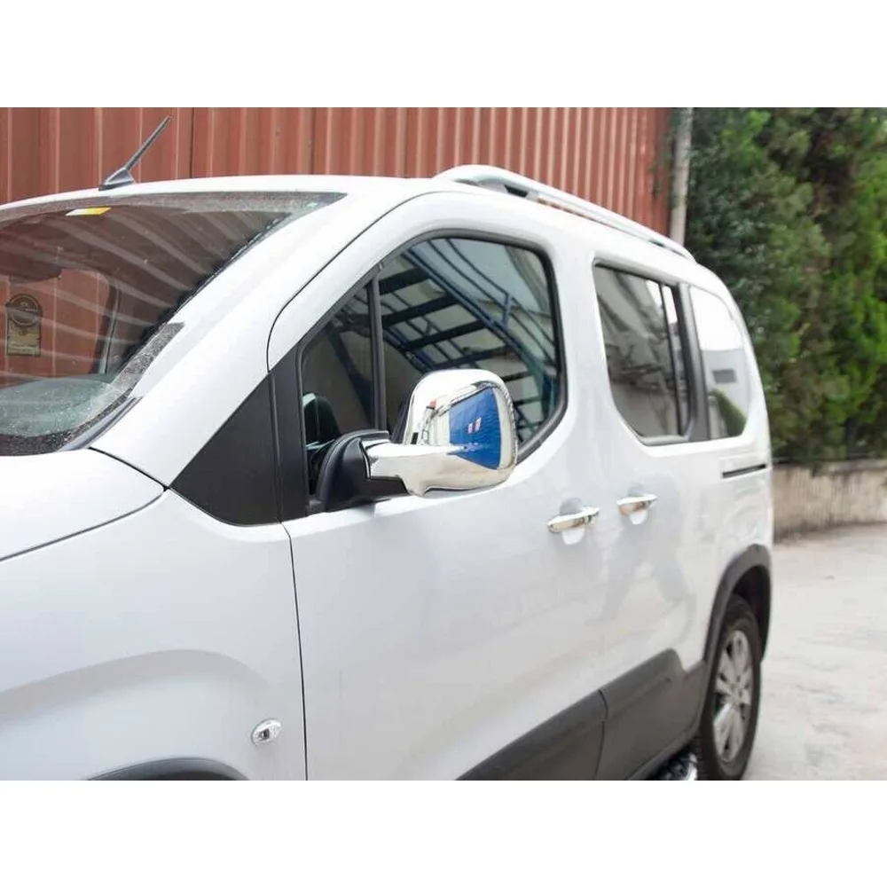Per Peugeot Expert Traveller Chrome Mirror Cover 2 Parti Abs 2017