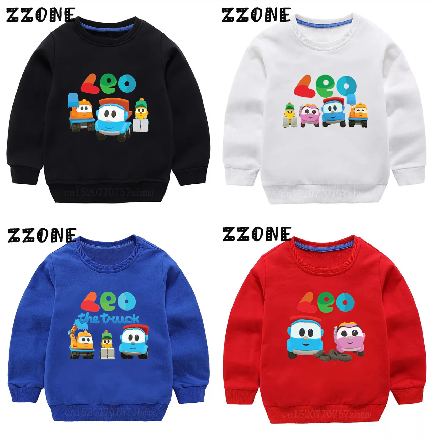Felpe Per Bambini Leo The Truck Tv Show Cute Cartoon Print Felpe Con Cappuccio Per Bambini Divertenti Pullover Per Bambini Outwear Top Ragazze Ragazzi