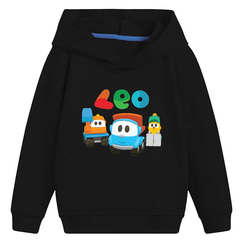 Vendita Calda Bambini Felpe Con Cappuccio Leo The Truck Tv Show Cartoon Bambini Felpe Vestiti Per Ragazze Neonati Maschi Pullover Top, Kmt5481