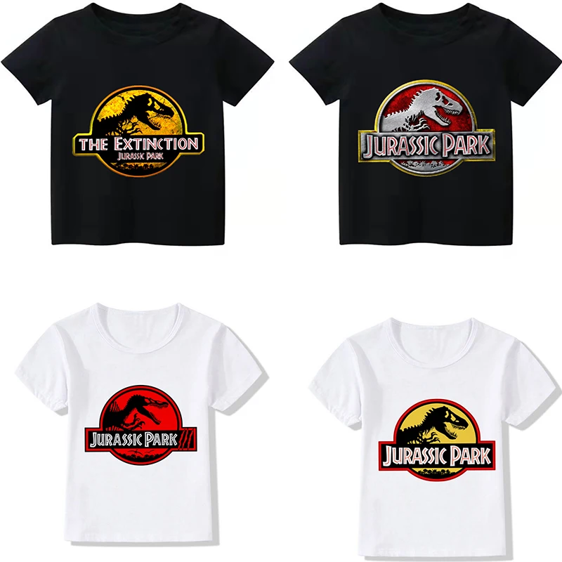 New Jurassic Park Dinosaur Summer T-Shirt Abbigliamento Per Bambini Vestiti Per Ragazze Glamour T-Shirt Per Ragazzi 1-9 Anni Abbigliamento Per Bambini