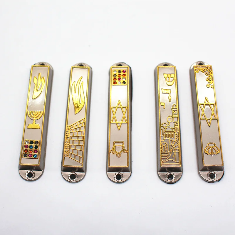 Metallo Mezuzah Decalogue/Torah/Bibbia Design Ebraica Religione Mezuzah