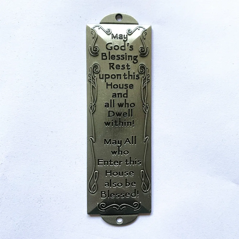Mezuzah Judaica Metal Torah Design Lettera Ebraica Jewish Hanukkah Regalo Religioso