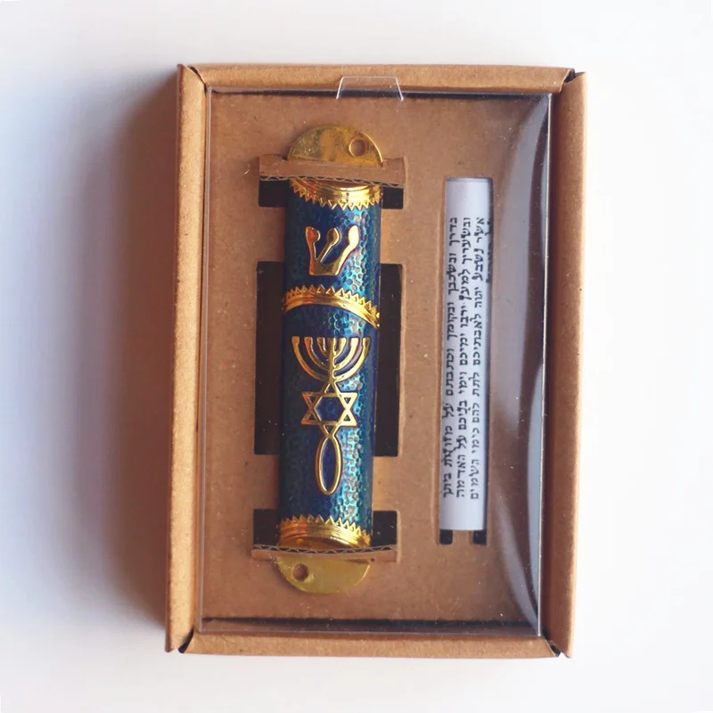 Religione Ebraica Mezuzah Caso Fatto A Mano Mezuza Con Torah Pergamena Di Scorrimento Mezuzah