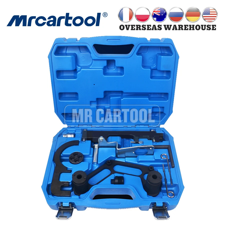 Mr Cartool Doppio Albero A Camme E Manovella Balancer Di Bloccaggio Timing Tool Set Per Bmw Serie 1-7 X1 X3 X5 X6 Motore Diesel N47 N47S N57