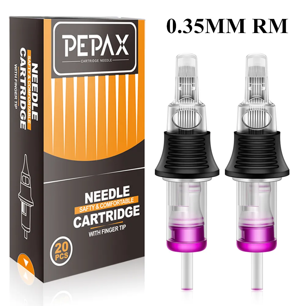 Aghi Per Cartucce Per Tatuaggi Pepax 20Pcs Rm Aghi Per Tatuaggi Di Sicurezza Sterilizzati Magnum Curvi Per Macchine Per Penne Per Tatuaggi