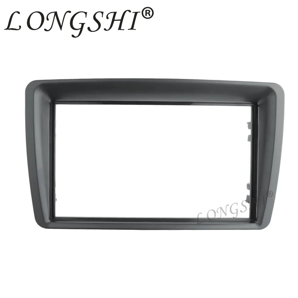 Longshi Double Din Fascia Per Fiat Panda 2003- 2012 Radio Stereo Panel Dash Mount Installazione Trim Kit Cornice Cornice Cornice 2 Din