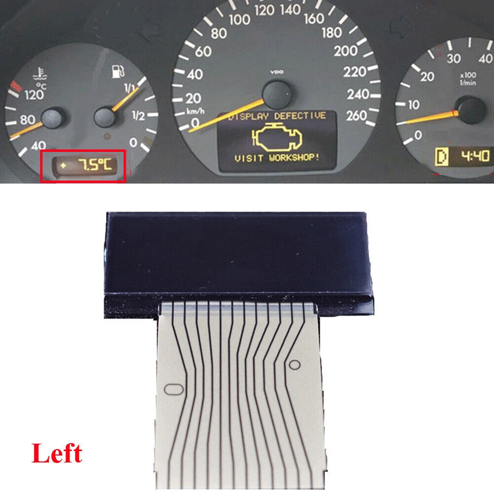 Schermo Lcd Del Cruscotto Display Del Quadro Strumenti Sinistro Per Mercedes W210 W208 R170 Display Del Quadro Strumenti Del Cruscotto