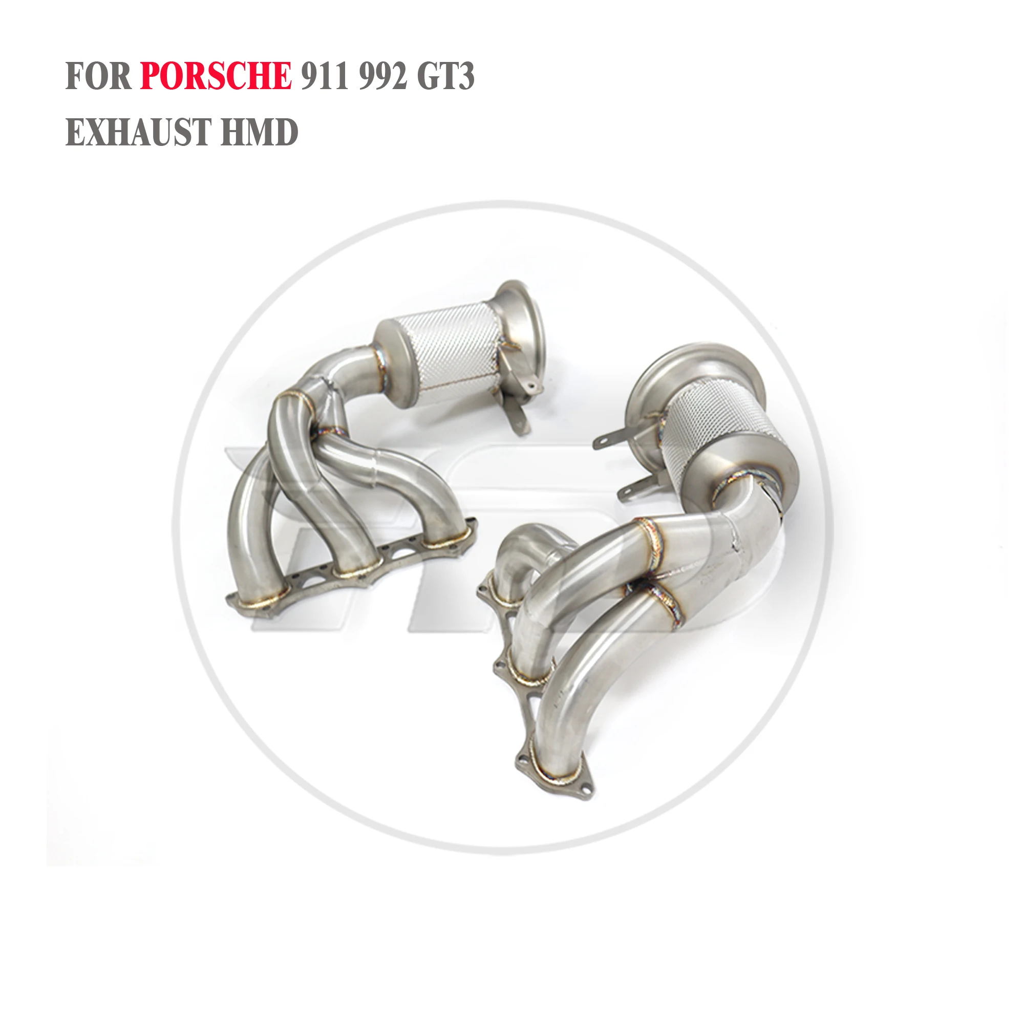 Sistema Di Scarico Hmd Downpipe Ad Alte Prestazioni Per Porsche 911 992 Gt3 Headers Catted Catless Pipe