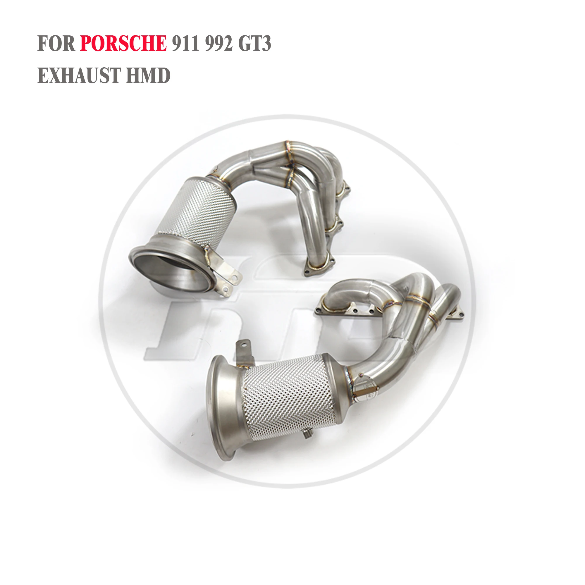 Accessori Per Auto Hmd Downpipe Del Sistema Di Scarico Per Porsche 911 992 Gt3 Headers Tubo Catless Catted