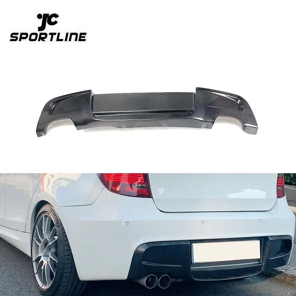 Per Bmw E87 Mtech M Pacchetto Paraurti 2007-2010 Carbonio Diffusore Posteriore Spoiler Lip