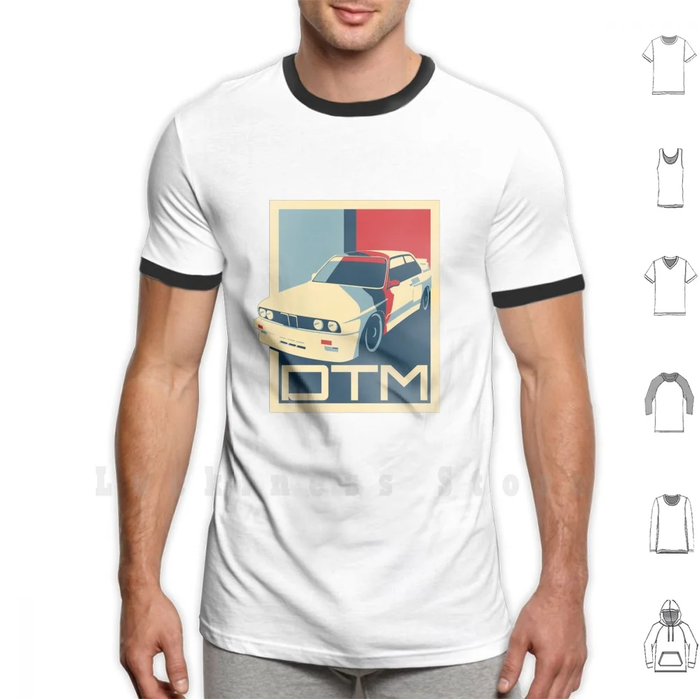E30 M3 Vintage Dtm Racing Style T Shirt Cotone Fai Da Te Big Size 6Xl E30 Mtech Mtechnik Classic Classic Car Shark Nose Shark Oldschoo