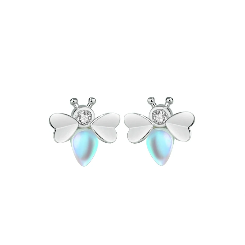 Cyj European Fine Cute Sweet Bee Stud Orecchini 100% S925 Sterling Silver Per Le Donne Gioielli Regalo Festa Di Compleanno