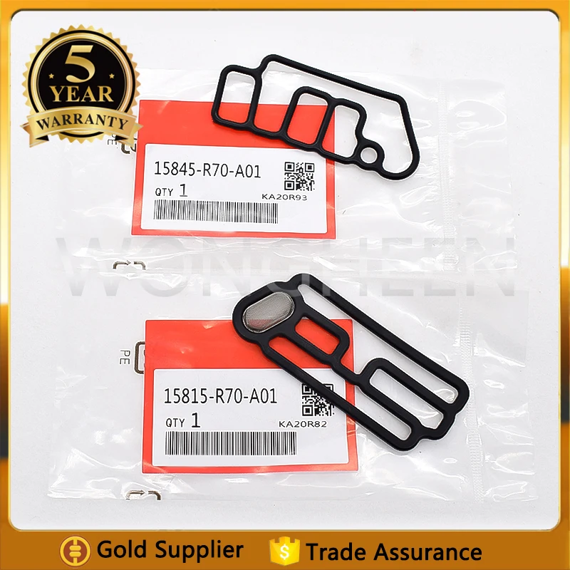 Set Di Guarnizioni Per Solenoide Valvola Cilindro Testata 2 Pezzi 15815-R70-A01 15845-R70-A01 Per Honda Gaskets Gaskets Guarnizioni Vtec Nuovo