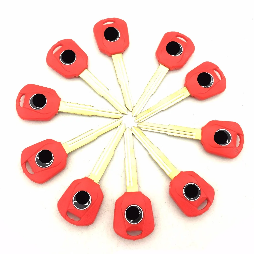 Rosso Nero Blu 10 Pezzi Lotto Moto Uncut Moto Chiave Blanks Per Honda Cb400 Vtec Cbr600 900 1000