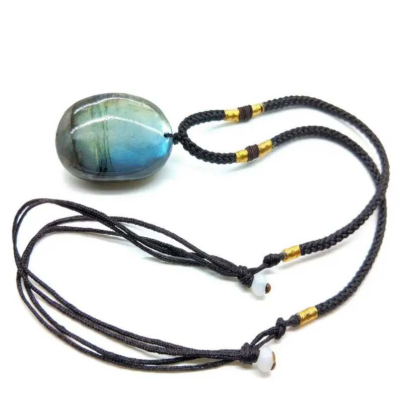 Collana In Pietra Con Ciondolo In Pietra Preziosa Naturale Labradorite Collana Con Ciondolo In Pietra Di Luna Con Ciondolo In Pietra Di Sole Collana D