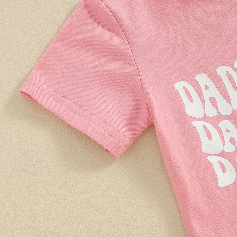 Daddys Girl Baby Clothes Summer Baby Girl Clothes Cute Letter Print T Shirt Pantaloncini Casual Set 0-3T