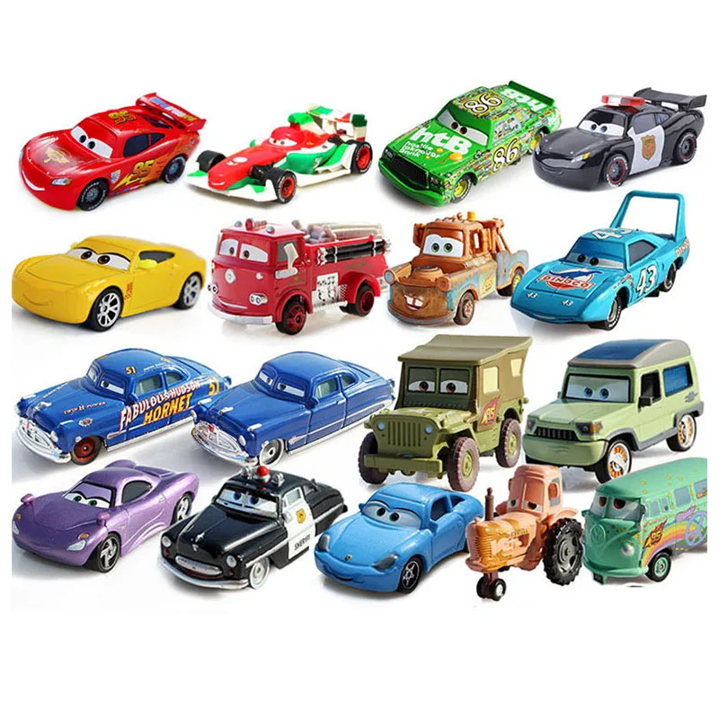 Auto Disney Pixar Car Mcqueen Car King, Road Fighter Sheriff Giocattolo Per Bambini In Lega Di Metallo Modello Di Auto 1:44 Metallo Giocattolo Auto Re